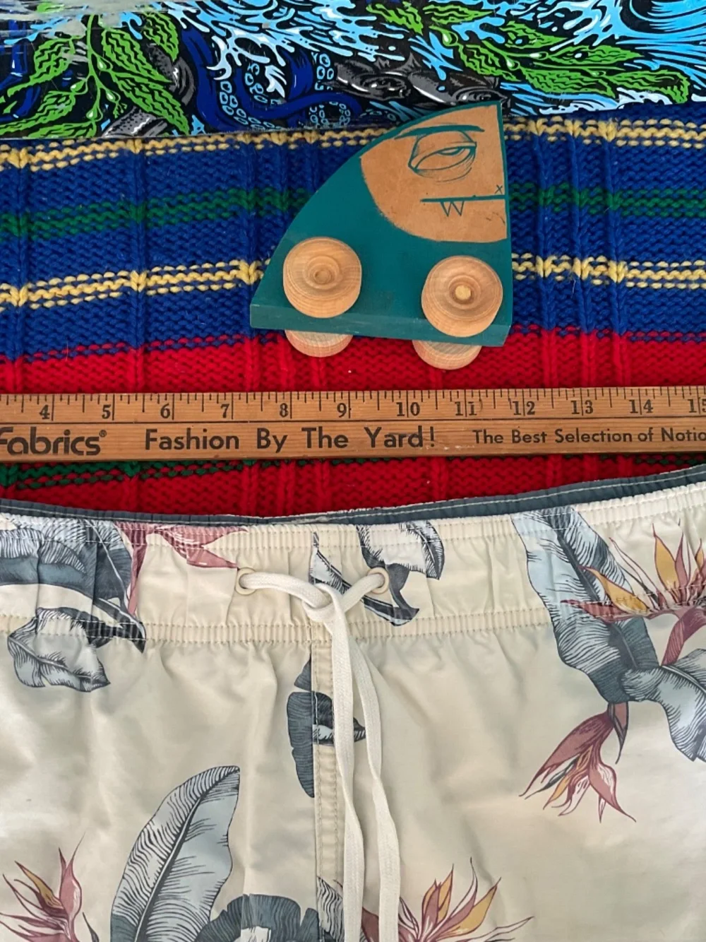 H&M-Tropical Leaf- Birds of Paradise Swim Trunks - Size / See photos